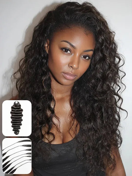 Loose Deep Wave Human Crochet Hair For Braids 100% Human Hair Extensions Designed for Easy DIY Styling